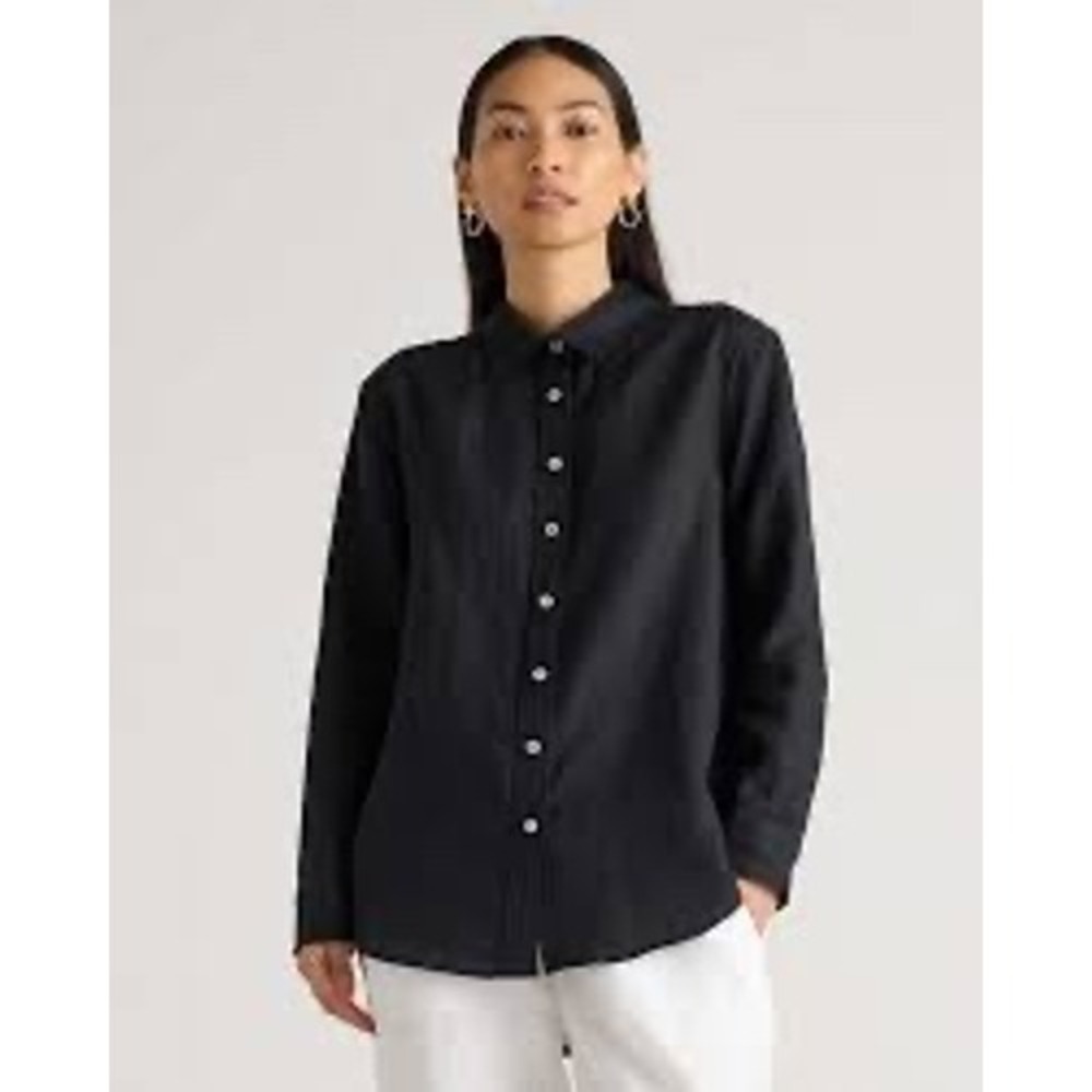 Quince Black Button-Down Shirt